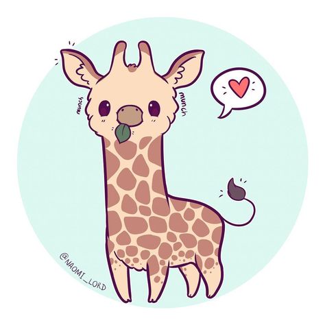 Kawaii Giraffe! by Naomi Lord Cute Giraffe Drawing, Kawaii Giraffe, Pet Anime, Giraffe Drawing, Arte Do Kawaii, Cute Kawaii Animals, Cute Animal Illustration, Animal Illustrations, Cute Animal Drawings Kawaii