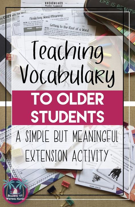 High School Vocabulary, Middle School Vocabulary, Vocabulary Strategies, High School Reading, Vocabulary Instruction, School Speech Therapy, Teaching High School English, High School Activities, Teaching Vocabulary