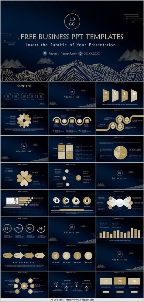 🔥Blue Gold Business PowerPoint Templates🔥Free slides 🔥 Blue Power Point Template, Blue And Gold Graphic Design, Luxury Powerpoint Template, Blue Luxury Aesthetic, Blue Ppt Template, Aesthetic Powerpoint Templates, Blue And Gold Aesthetic, Powerpoint Design Ideas, Luxury Ads