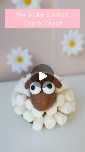 Easter Sweet Treats, Edible Eyes, White Marshmallows, Chocolate Buttons, Easter Lamb, Marshmallow Treats, Mini Egg, Creme Egg, Mini Eggs