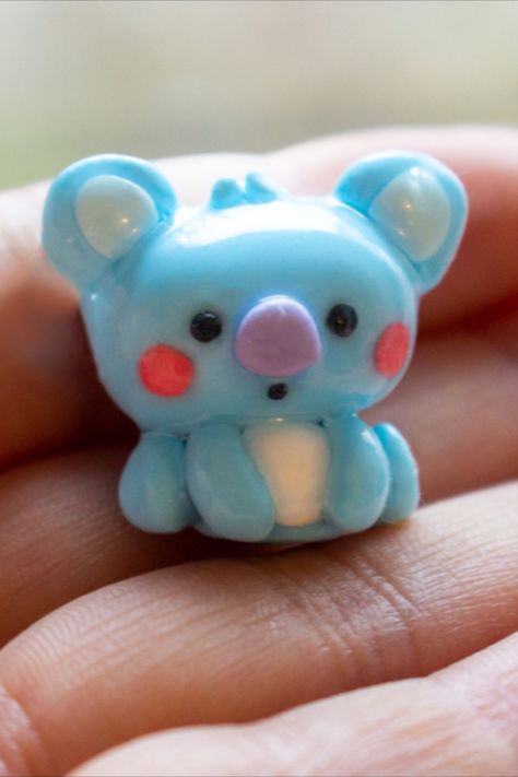 BTS bt21 koya cute charm | Koya phone charm Bts Army Room Decor, Aesthetic Charms, Army Room Decor, Army Room, Bts Bt21, Polymer Clay Charms, Cute Keychain, Cute Charms, Clay Charms