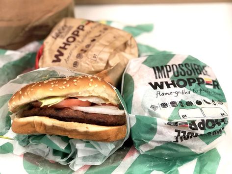 We Compared the Impossible Whopper to an All-Beef Whopper Impossible Whopper, Summer Burgers, Burger Maker, Bacon Dishes, Impossible Burger, Plant Based Burgers, Taste Test, Burger Buns, New Menu