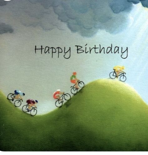 Happy Birthday Bicycle Man, Happy Birthday Men, Happy Birthday Bicycle, Funny Happy Birthday Images, Happy Birthday Illustration, Happy Birthday Man, Birthday Greetings Friend, Happy Birthday Art, Happy Birthday Greetings Friends