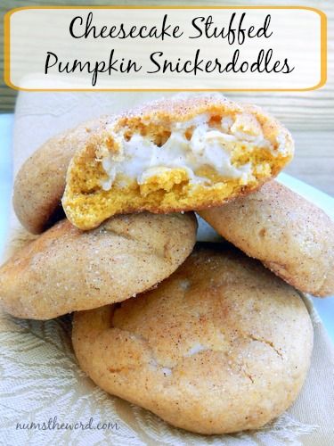 Cheesecake Stuffed Pumpkin Snickerdoodles Amazing Cookie Recipes, Fall Favorites Recipes, Pumpkin Snickerdoodles, Stuffed Pumpkin, Snickerdoodle Cookies, Best Cookie Recipes, Pumpkin Cookies, Easy Cookie Recipes, Pumpkin Dessert