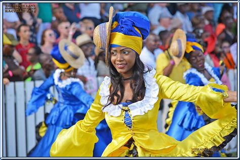 Barbados Clothing, Creole Culture, Caribbean Carnival Costumes, Louisiana Creole, Costumes Around The World, Caribbean Carnival, Gold Cup, White People, Carnival Costumes