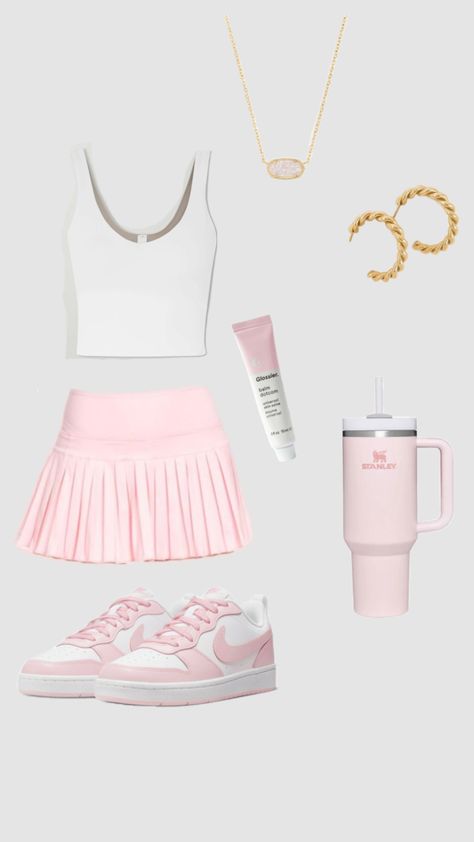 Outfit Inspo #preppy #summer #outfitinspo Trendy Preppy Outfits Summer, Preppy Outfits Sporty, Outfits Ideas Preppy, Trendy Preppy Outfits, Exercise Fits, Outfit Inspo Preppy, Outfits Sporty, Recruitment Outfits, Preppy Summer Outfits