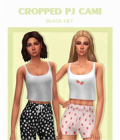 Cropped PJ Cami Sims 4 Patreon, Sims 4 Challenges, The Sims 4 Pc, Pelo Sims, The Sims 4 Packs, Sims 4 Mm Cc, Sims 4 Cc Folder, Sims 4 Teen, Sims 4 Mm