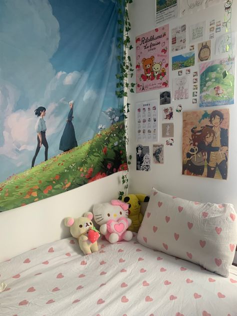 Anime Room Posters, Ghibli Bedroom, Ghibli Anime, Anime Room, 2025 Vision, Rilakkuma, Room Posters, Vision Board, Hello Kitty