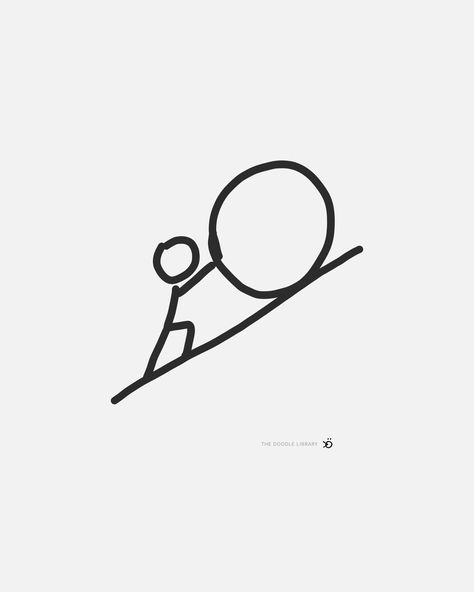 Sisyphus Tattoo, Arte Doodle, Cute Easy Doodles, Stick Figure Drawing, Line Tattoo, Small Drawings, Easy Doodle Art, Little Doodles, Easy Doodles Drawings