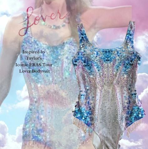 Lover Era Eras Tour, Bejeweled Bodysuit, Rhinestone Tights, Rhinestone Bodysuit, Sparkly Bodysuit, Rhinestone Skirt, Eras Tour Outfit, Lover Era, Cruel Summer