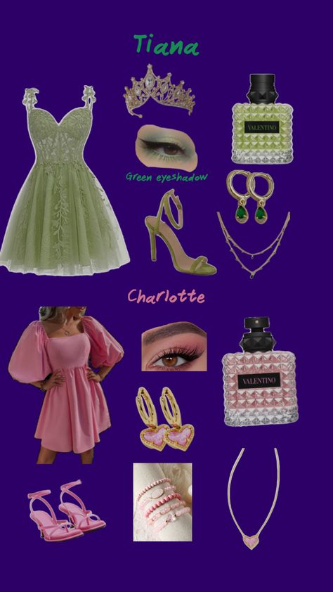 Tiana And Charlotte Costume, Charlotte Costume, Tiana And Charlotte, Disney Princess Halloween Costumes, Disney Trip Outfits, Crazy Best Friends, Matching Halloween Costumes, Duo Costumes, Princess Halloween Costume