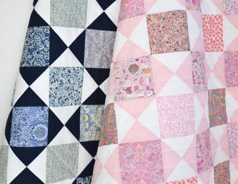 Liberty Quilt, Easy Quilt Patterns, Patchwork Quilt Patterns, Diy Quilt, Free Quilting, Quilt Block Patterns, Patchwork Quilt, Quilting Tutorials, Fabric Projects