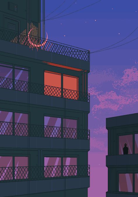 Lo-fi Aesthetic, 심플한 그림, Pixel Art Background, Japon Illustration, Wallpaper Animes, Beautiful Night, Lo Fi, Aesthetic Gif, Pastel Wallpaper