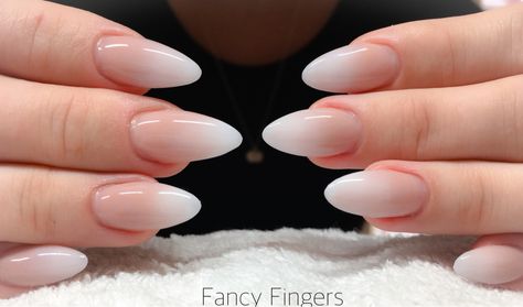 Baby Boom Nails Acrylic, French Fade Nails Almond, Baby Boom Nails, Meka Up, Red Tip Nails, Nail Magic, Baby Boom, Beauty Ideas, Perfect Nails