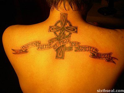 in nomine patris Tattoos For Childrens Names, Flesh Tattoo, Tattoo On Back, Celtic Cross Tattoos, Irish Roots, Latest Tattoos, About Tattoo, Sunday Evening, New Tattoo