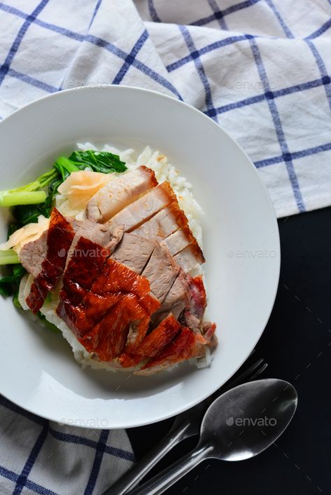 Rice with roasted duck and crispy skin pork belly by Studio_OMG. Rice with roasted duck and crispy skin pork belly #AD #duck, #crispy, #Rice, #roasted Duck Rice, Roasted Duck, Free Business Card Design, Crispy Rice, Roast Duck, Pork Roast, Pork Belly, Steak, Business Card