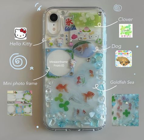 Clear Phone Case Design, Mini Photo Frames, Iphone Case Stickers, Kawaii Phone Case, Collage Phone Case, Retro Cartoon, Phone Inspiration, Pretty Phone Cases, Phone Design