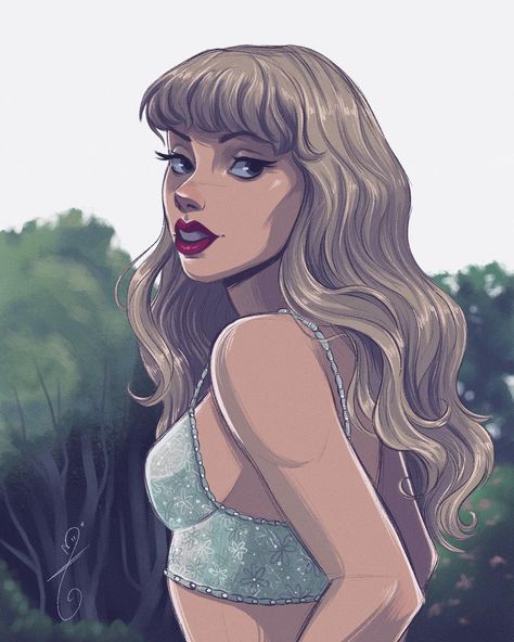 Maureen Narro (@monimau2000) posted on Instagram • May 12, 2021 at 11:28pm UTC Art Markers Drawing, Taylor Swift Drawing, Character Sheet Template, She's So Pretty, Highest Heels, Sitting In A Tree, Folklore Evermore, Girly Art Illustrations, Marker Art