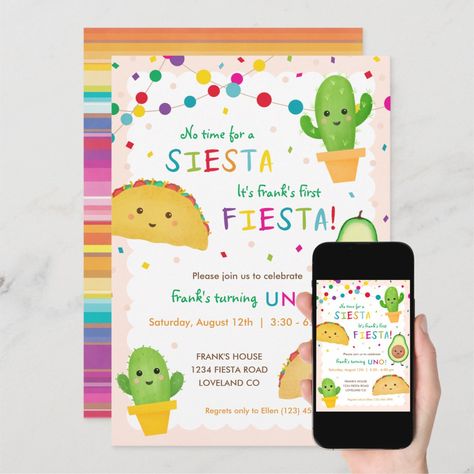 First fiesta birthday - no time for siesta invitation | Zazzle Three Esta Birthday Party, First Fiesta Birthday, Three Esta, Taco Bout A Party, First Fiesta, Fiesta Birthday Party, Fiesta Theme, Fiesta Birthday, 1st Birthday Invitations