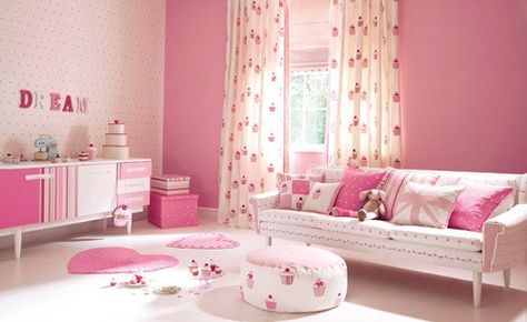 pink beautiful rooms | Beautiful Pink Baby Girl Cupcake Decor Room | Cupcakepedia :3 Cupcake Bedroom, Bed Spread, Teen Girl Bedroom, Cupcake Designs, Princess Room, Themed Room, Pink Bedroom, Pink Room