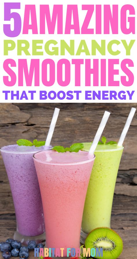 Pregnancy Smoothie Recipes, Energy Boosting Smoothies, Pregnancy Diet Plan, Energy Boosting Foods, Healthy Pregnancy Food, Smoothies Vegan, Pregnancy Snacks, Energy Smoothies, Pregnancy Nutrition