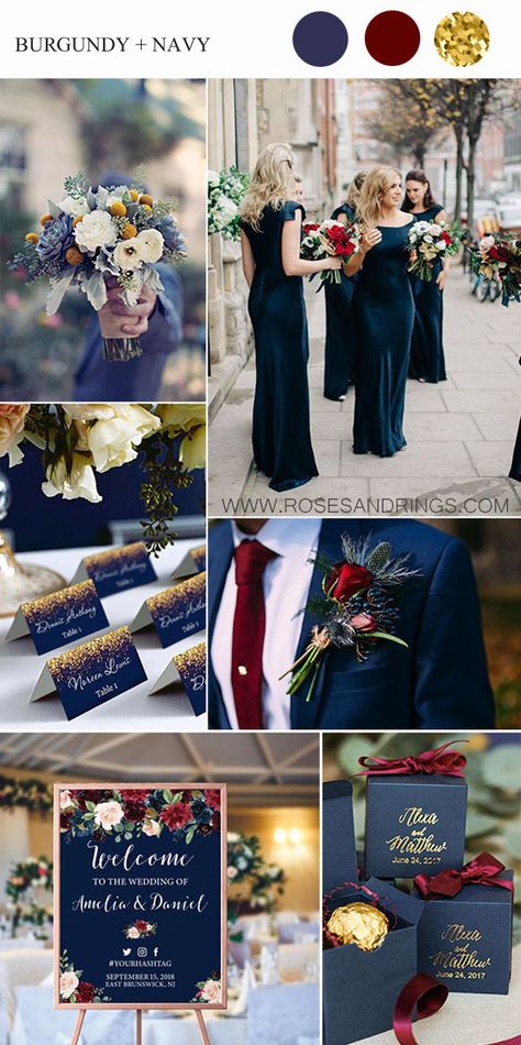 Dark navy, Gold and Burgundy Wedding Color Ideas  #wedding #weddings #weddingcolors #weddingideas #hmp Wedding Sparkler Send Off, Send Off Ideas, Gold And Burgundy Wedding, Burgundy Wedding Colors, Wedding Color Palettes, Fall Wedding Color Palette, Marriage Day, Gold Wedding Inspiration, Wedding Color Trends