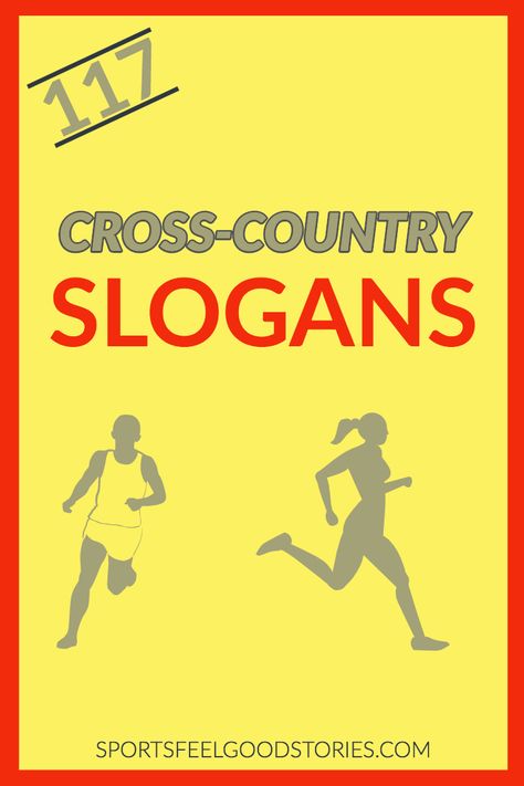 Check out our fun collection of cross-country slogans and sayings. Great sayings for cross country t-shirts, sweatshirts, signs and posters. Also, you might like our sports slogans for baseball, basketball, football, hockey, softball, volleyball, swimming, tennis, golf, ping-pong and wrestling.  #slogans #crosscountry Cross Country Running Locker Signs, Cross Country Quotes Inspirational, Cross Country Sayings For Shirts, Cross Country Snacks Running, Race Day Motivation Quotes, Cross Country Quotes High Schools, Cross Country Meet Signs, Homecoming Cross Country Ideas, Cross Country Sayings Motivation