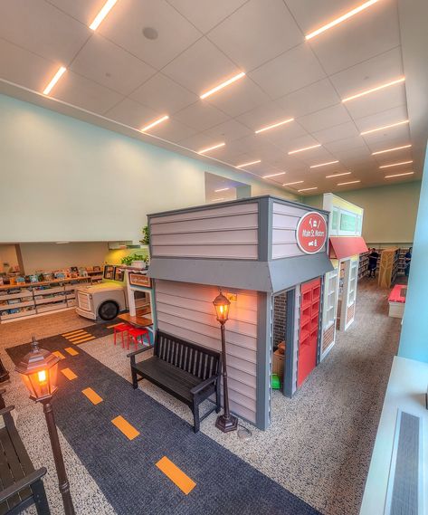 St. Joe County Public Library — Boss Display Auto Mechanic Shop, Childrens Museum Exhibits, Indoor Playground Design, Cafe Area, Daycare Design, Kids Cafe, Raised Planter Beds, Dramatic Play Preschool, Mechanic Shop