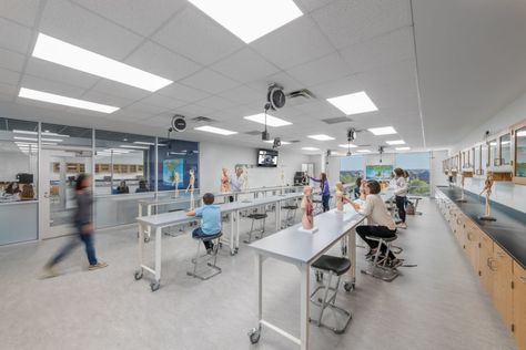 Byron Nelson High School Expansion - Education Snapshots Lab Interior Design, Lab Interior, Anatomy Lab, Rick Bayless, Chicago Magazine, Interior Architect, West Side, Design Projects, Anatomy