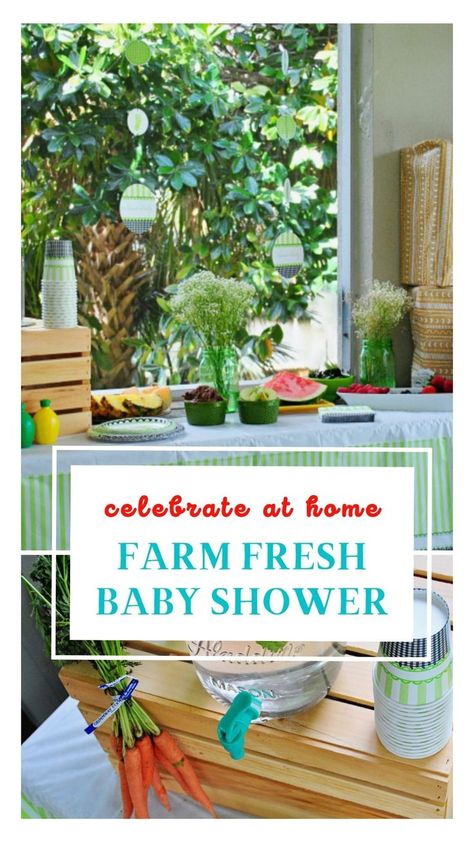 Freshly Picked Baby Shower Garden Baby Shower Theme, Vintage Crates, Farm Baby Shower, Farmers Market Recipes, Garden Baby Showers, Sweet Dips, Infused Water Recipes, Farm Baby, Ripe Fruit