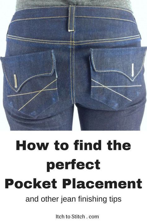 Placing pockets can make or break the look of a pair of jeans. In this tutorial all about finishing and hemming. Get your belt loops placed, your jeans hemmed, and the perfect pocket placement for your body shape. #sewing #jeans #sewingjeans #howto #sewingtutorial Advanced Sewing Projects, Pocket Placement, Pants Tutorial, Sew Your Own Clothes, Sewing Jeans, Sewing Pants, Trendy Sewing, Beginner Sewing, Beginner Sewing Projects Easy