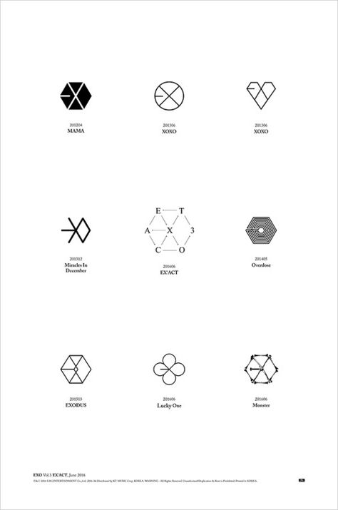 Juro que me are tatuajes con estos simbolos Exo Exact, History Kpop, Exo Logo, Exo Facts, Lay Exo, Exo Official, Exo Ot12, Exo Lay, Exo Memes