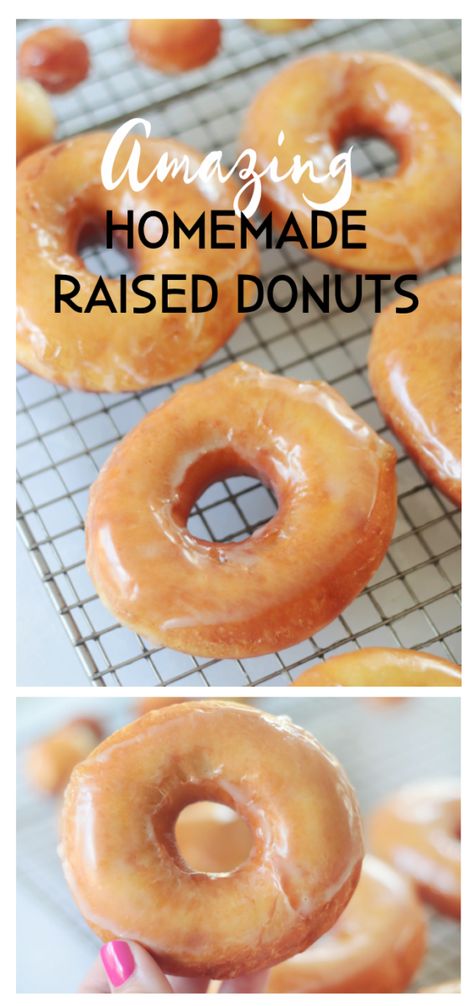 Homemade raised donuts might sound intimidating to make, but are actually easy! Use these tips and tricks to make your own! Raised Donuts Recipe, Raised Donuts, Breakfast Potato, Doughnut Recipe Easy, Easy Donut Recipe, Yeast Donuts, Making Donuts, Easy Donuts, Homemade Donuts Recipe