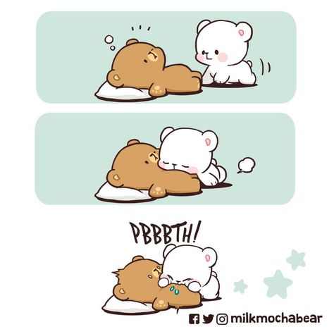 Milk Mocha Bear, Calin Gif, Couple Bear, Cartoon Bears, Couple Comics, Milk Mocha, Sticker Inspiration, Mocha Bear, Bear Gif