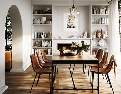 Check out new work on my @Behance profile: "Atmosphera Deco [JJA] - CGI" http://be.net/gallery/102975091/Atmosphera-Deco-JJA-CGI Wood And Metal Dining Table, Trendy Dining Room, Trendy Chairs, Grande Table, Living Room Bar, Brown Furniture, Metal Dining Table, Decorate Your Room, Wood Metal