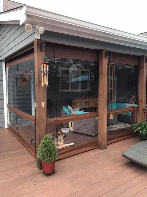 Enclose Outdoor Patio Ideas, Patio Rain Protection Ideas, Temporary Enclosed Porch Ideas, How To Keep Rain Out Of Screened Porch, Dirt Cover Up Ideas, Porch Rain Protection, How To Enclose A Porch For Winter, Porch Windows Ideas, Diy Screened In Patio