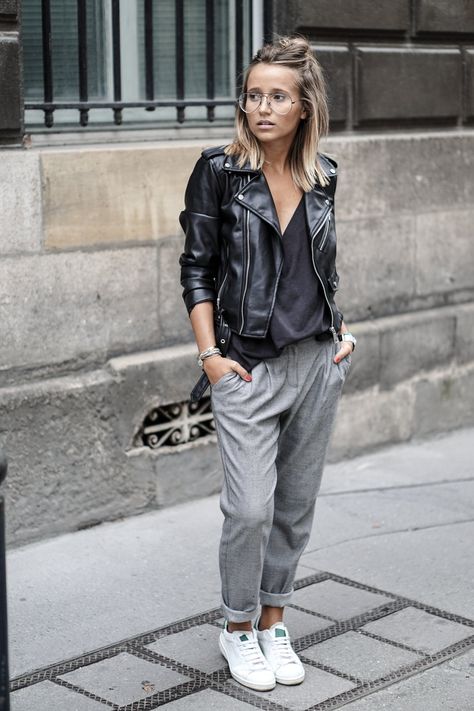 15 tips para usar tus jogger pants para un día de trabajo Casual Chique Stijl, Look Boho Chic, Jogger Pants Outfit, Comfy Casual Outfits, Lazy Day Outfits, Sporty Chic, Grey Pants, Looks Style, Mode Inspiration