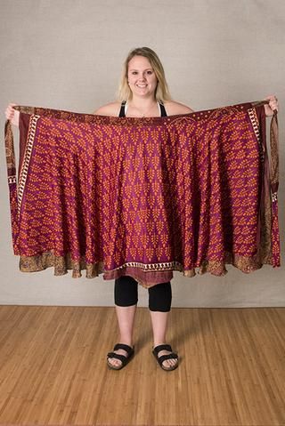 Long Wrap Skirt Outfit, Wrap Around Skirt Outfit, Wrap Skirt Tutorial, Wrap Skirt Outfit, Magic Wrap Skirt, Double Layer Skirt, Wrap Skirt Pattern, Magic Skirt, Sari Skirt