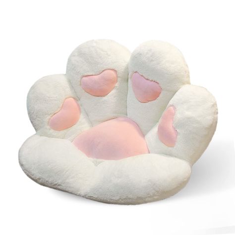 PRICES MAY VARY. [Fine material selection, soft and skin-friendly] This cat's paw cushion fabric is made of rabbit velvet, and the fabric is filled with high-quality PP cotton. Soft and fluffy, elastic, restore the real touch. Make the spine more comfortable, not tired after sitting for a long time. [Cute cat paw shape] Are you still looking for an exquisite and cute seat cushion, then this cat paw shape chair cushion must be your first choice. The lovely appearance and soft touch instantly arou Cat Paw Pillow, Paw Cushion, Kawaii Pillow, Cats Paw, Sofa Soft, Cushion Chair, Soft Chair, Cute Pillow, Cat's Paw