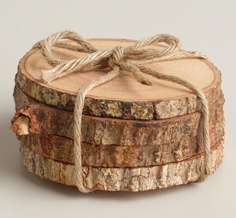 Rustic Coasters, Wood Bark, Wooden Coasters, Tree Bark, Wood Coasters, Wood Slices, Red Cedar, Wooden Crafts, World Market