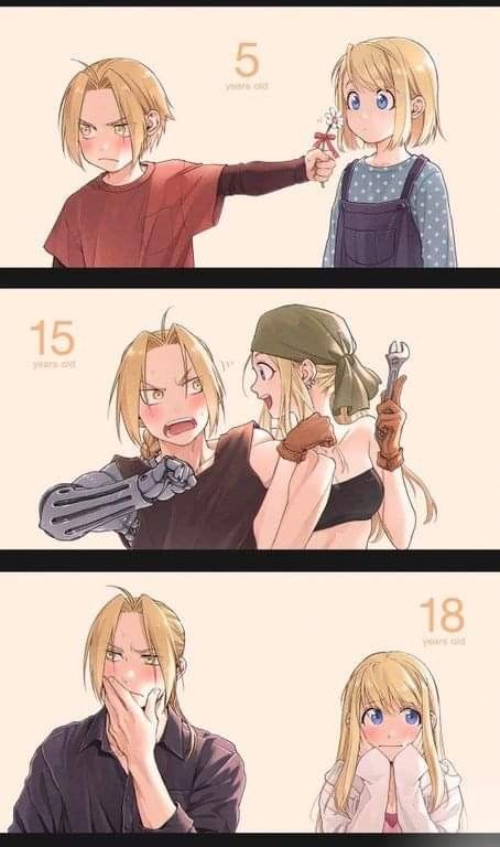 Winry And Edward, Ed And Winry, Fullmetal Alchemist Edward, Full Metal Alchemist, Alphonse Elric, Edward Elric, Fullmetal Alchemist Brotherhood, Anime Couples Manga, Fullmetal Alchemist