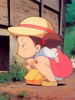 Mei, little sister with big curiosity and a mighty heart. From My Neighbor Totoro. Mei Totoro, Anime Totoro, Miyazaki Art, Ghibli Artwork, Studio Ghibli Movies, Studio Ghibli Art, Ghibli Movies, Ghibli Art, Howls Moving Castle