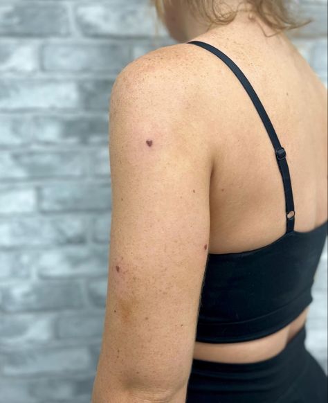 Fake Freckle Tattoo, Heart Shaped Freckle Tattoo, Brown Heart Freckle Tattoo, Brown Heart Tattoo, Heart Shaped Freckles, Cosmos Tattoos, Heart Freckle Tattoo, Heart Freckles, Brown Tattoos