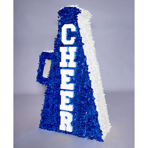 Cheer Homecoming Float Ideas, Cheer Parade Float Ideas, Cheer Float Ideas Parade, Styrofoam Letters, Parade Float Supplies, Homecoming Floats, Youth Cheer, Cheer Megaphone, Varsity Cheer