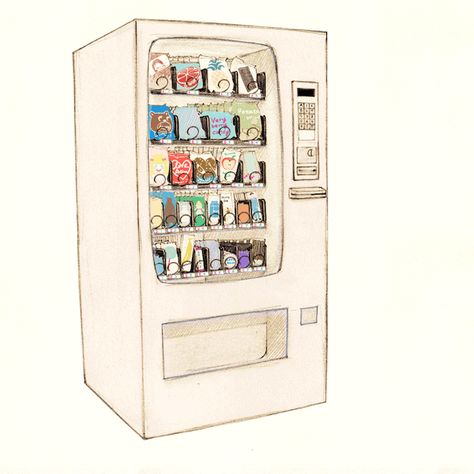 Anime Vending Machine, Kawaii Couple, Illustration Gif, Poses Anime, Aesthetic Objects, Posca Art, Cat Anime, Industrial Design Sketch, Aesthetic Japan