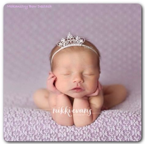 Newborn Tiara Crown Newborn Rhinestone by MckanstryBowDestash Newborn Crown, Girls Tiara, Headband Crystal, Headband Handmade, Baby Crown, Tiara Headband, Handmade Headband, Pearl Tiara, Heart Photography