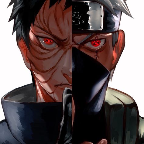 Obito Uchiha vs Kakashi Hatake Kakashi X Obito, Kakashi Chidori, Kakashi Hokage, Naruto Eyes, Kakashi And Obito, Uchiha Obito, Tobi Obito, Naruto Uzumaki Hokage, Naruto Tattoo