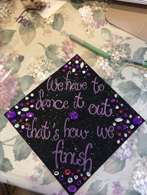 Graduation Cap Designs Dance, Dancer Graduation Cap, Dance Graduation Cap, Cap Inspiration, Graduation Hats, Dance Major, College Graduation Cap Decoration, Senior 2023, Dance Themes