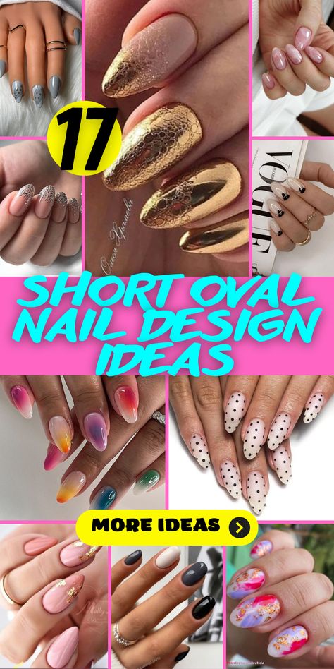 Short oval nails are the ultimate medium for expressing your style through nail art. Dive into these versatile designs that range from elegant French tips to captivating acrylic creations. Whether you're a fan of small and cute designs or inclined towards bold and trendy aesthetics, these nail ideas will not only keep you fashion-forward but also fuel your passion for nail artistry. Elevate your nails to new heights of creativity! Oval Nail Designs, Pink Oval Nails, Short Oval Nails, Oval Nails Designs, Negative Space Design, Polka Dot Nail Art, Subtle Ombre, Dot Nail Art, Polka Dot Nails