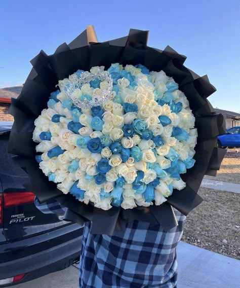 Ribbon Rose Bouquets, Roses Bouquet Gift, Ribbon Flowers Bouquet, Blue Flowers Bouquet, Flower Boquet, Birthday Flowers Bouquet, Luxury Flower Bouquets, Money Flowers, Flower Bouquet Diy